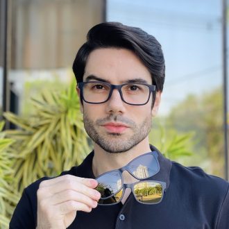 safine com br oculos 3 em 1 clip on masculino retangular azul ravi
