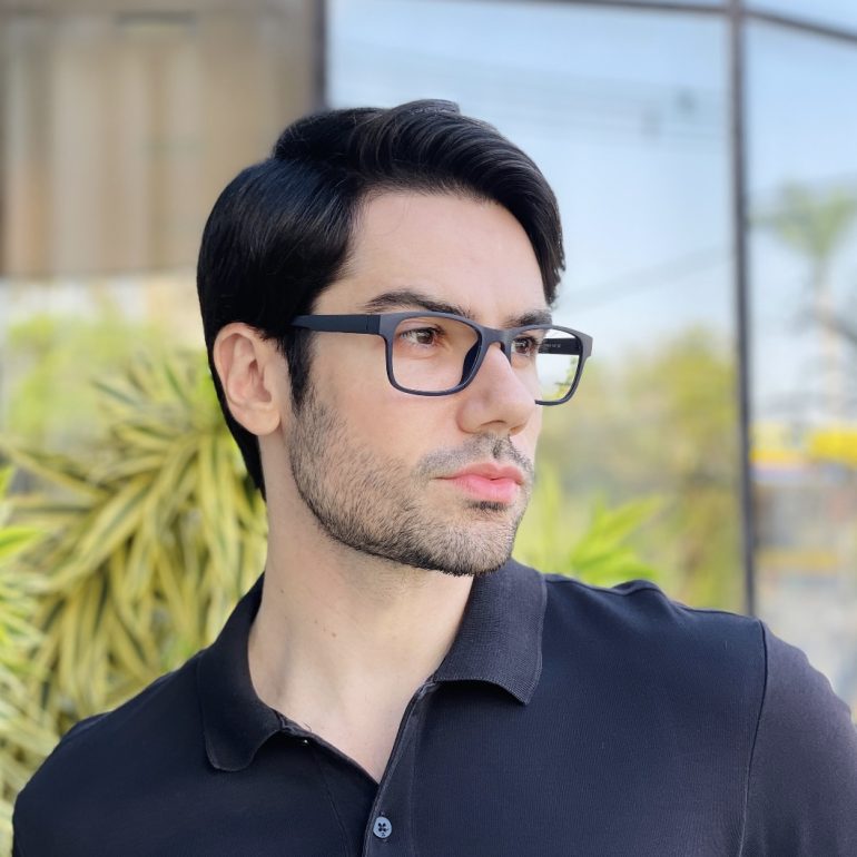 safine com br oculos 3 em 1 clip on masculino retangular azul ravi 5