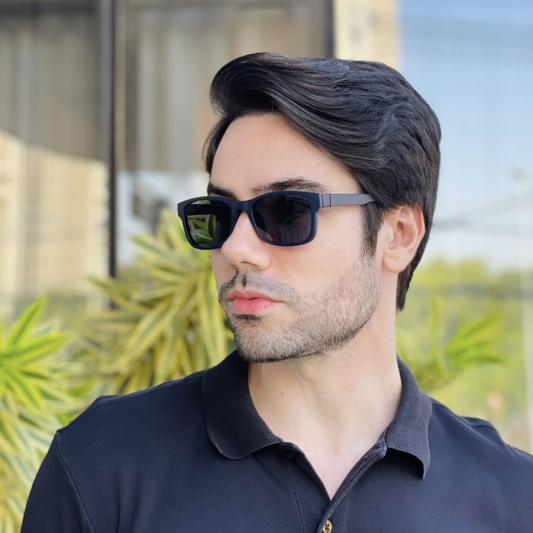 safine com br oculos 3 em 1 clip on masculino retangular azul ravi 9