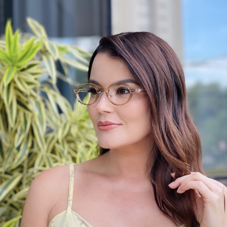 safine com br oculos de grau feminino oval marrom transparente juliette 1