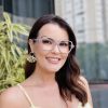 safine com br oculos de grau feminino quadrado lilas adele