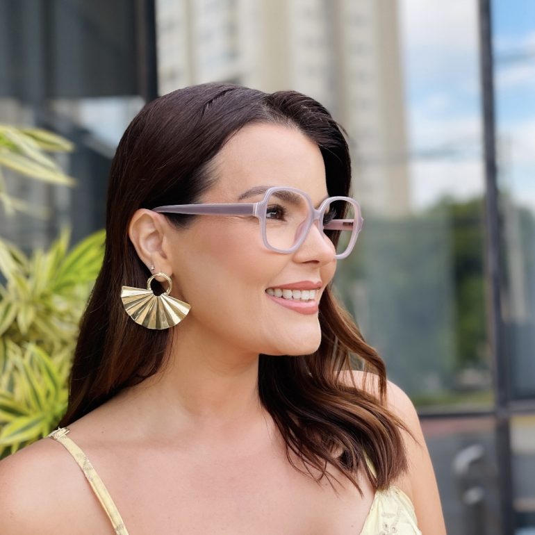 safine com br oculos de grau feminino quadrado lilas adele 2