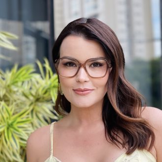 safine com br oculos de grau feminino quadrado marrom adele 2