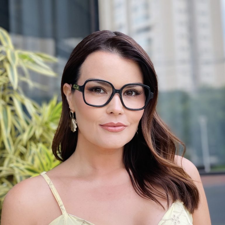 safine com br oculos de grau feminino quadrado preto adele