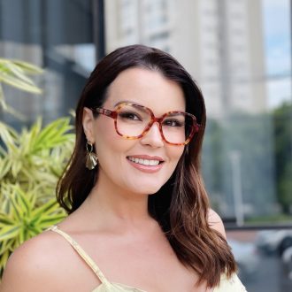 safine com br oculos de grau feminino quadrado rajado adele