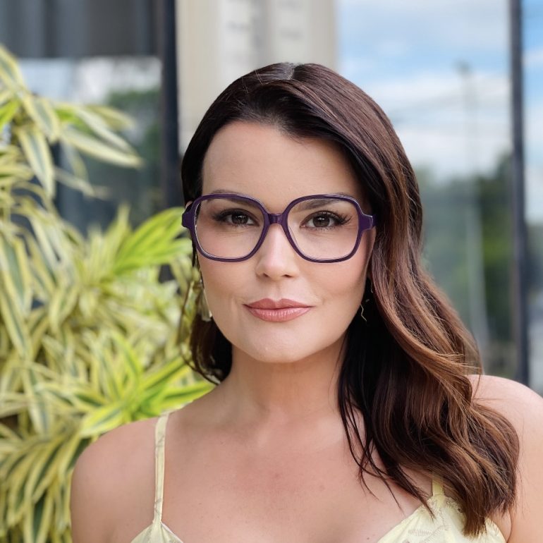 safine com br oculos de grau feminino quadrado roxo adele 3