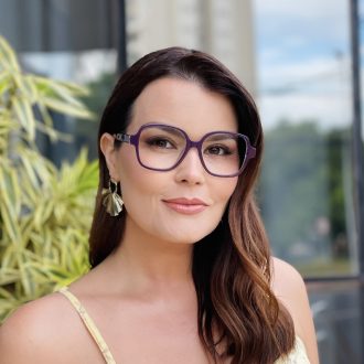 safine com br oculos de grau feminino quadrado roxo adele