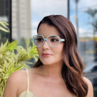 safine com br oculos de grau feminino quadrado verde agua adele 1
