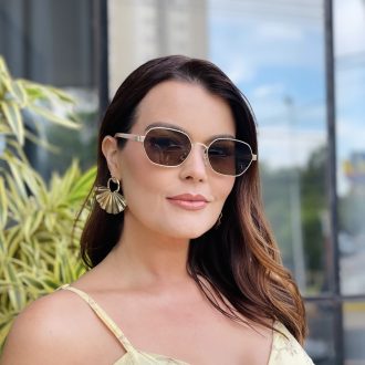 safine com br oculos de sol feminino hexagonal marrom e rosa jana 2