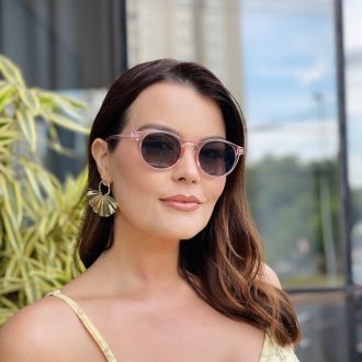 safine com br oculos de sol feminino redondo rosa carolina