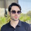 safine com br oculos de sol masculino hexagonal preto noah