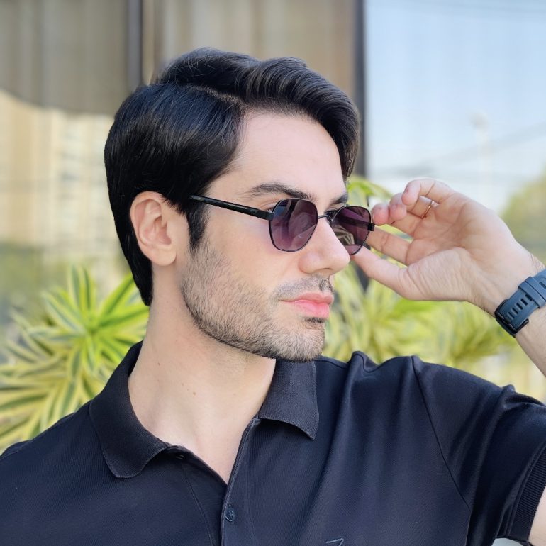 safine com br oculos de sol masculino hexagonal preto noah 2