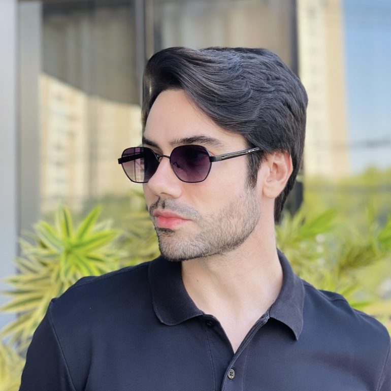 safine com br oculos de sol masculino hexagonal preto noah 3