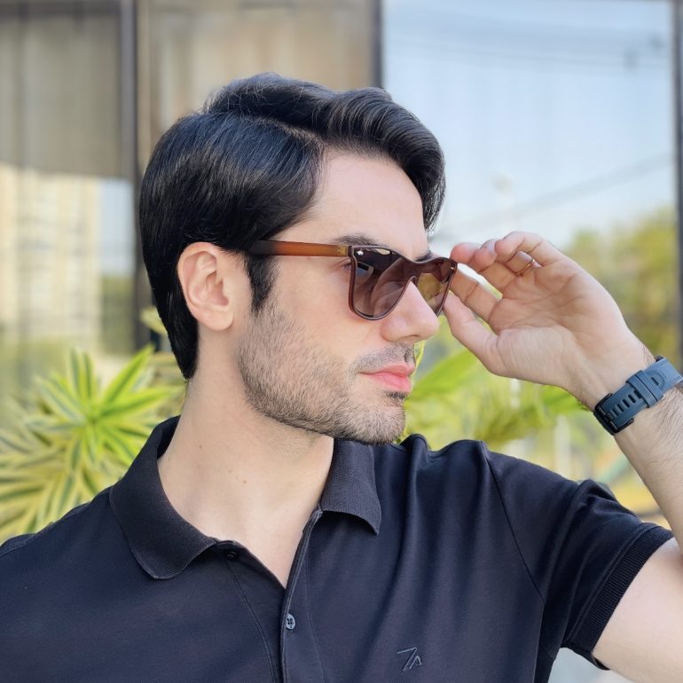safine com br oculos de sol masculino quadrado marrom fosco pablo 2