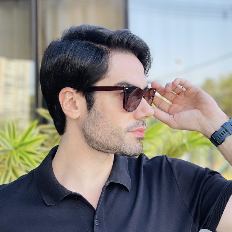 safine com br oculos de sol masculino quadrado marrom pablo 2