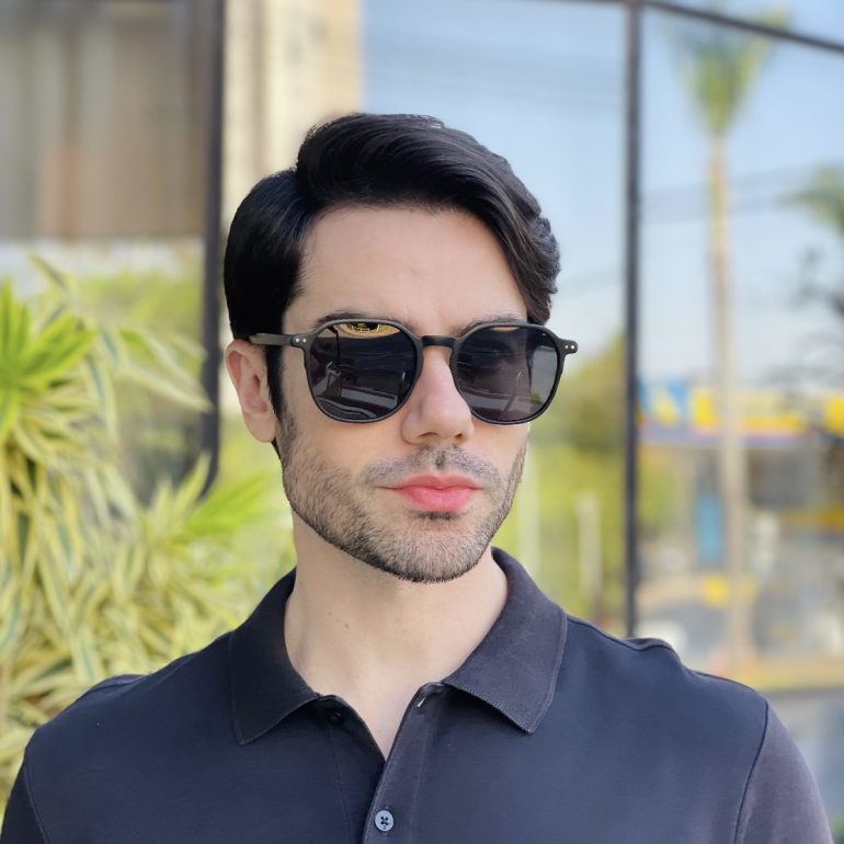 safine com br oculos de sol masculino quadrado preto e cinza marcelo
