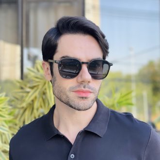 safine com br oculos de sol masculino quadrado preto fosco marcelo