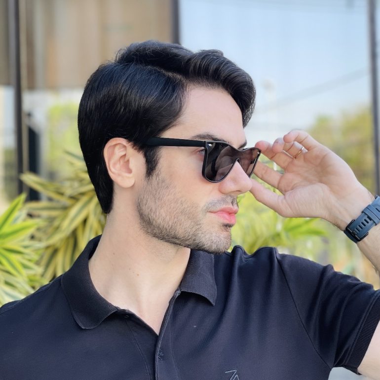 safine com br oculos de sol masculino quadrado preto fosco pablo 1
