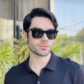safine com br oculos de sol masculino quadrado preto fosco pablo