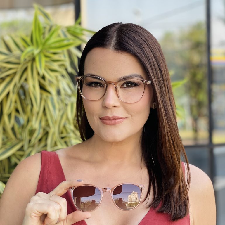 safine com br oculos 2 em 1 clip on redondo rose transparente taina 13