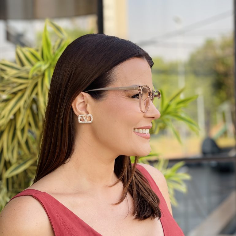 safine com br oculos 2 em 1 clip on redondo rose transparente taina 16