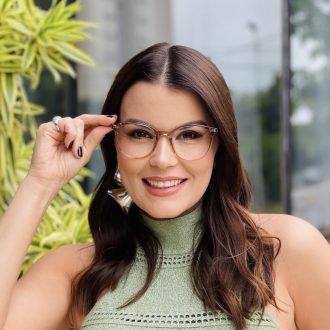 safine com br oculos 2 em 1 clip on redondo rose transparente taina 2