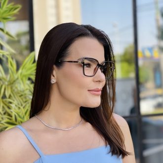safine com br oculos de grau feminino quadrado marrom livia 3