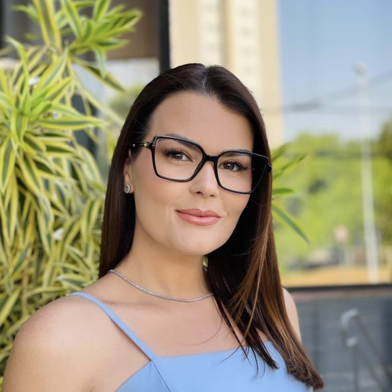safine com br oculos de grau feminino quadrado marrom livia 6