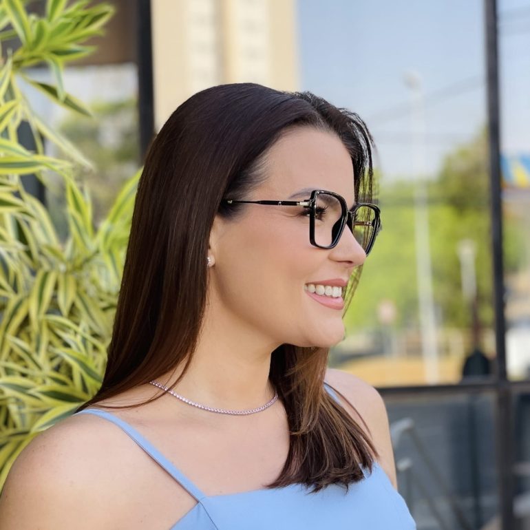 safine com br oculos de grau feminino quadrado marrom livia 8