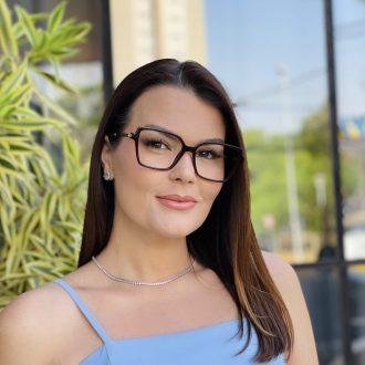 safine com br oculos de grau feminino quadrado marrom livia 9