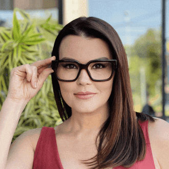 safine com br oculos de grau feminino quadrado marrom liz 2 0