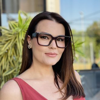 safine com br oculos de grau feminino quadrado marrom liz 2 0