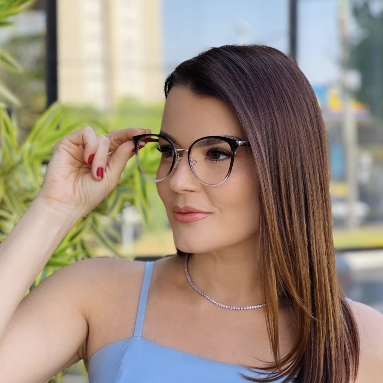 safine com br oculos de grau feminino redondo marrom degrade alice 2