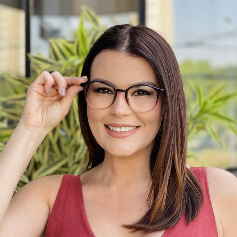 safine com br oculos de grau feminino redondo marrom degrade monica 4