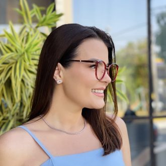 safine com br oculos de grau feminino redondo vermelho alice 2