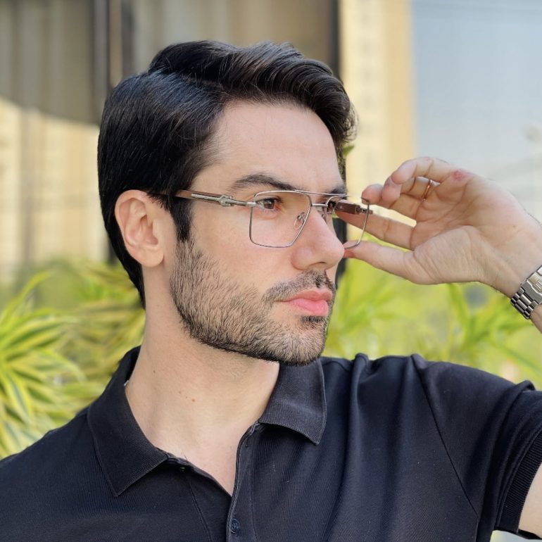 safine com br oculos de grau masculino aviador prata martin