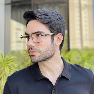 safine com br oculos de grau masculino aviador preto martin 3