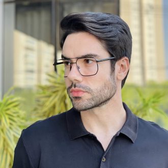 safine com br oculos de grau masculino aviador preto sergio 2 0 2