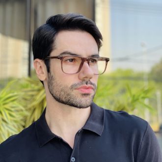 safine com br oculos de grau masculino quadrado marrom apolo 1