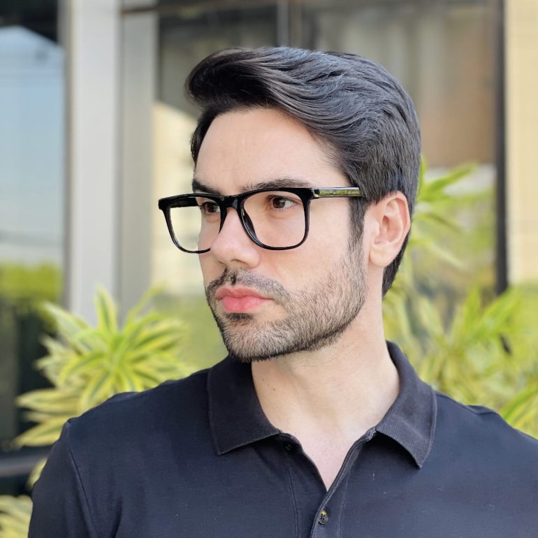 safine com br oculos de grau masculino quadrado preto apolo 2