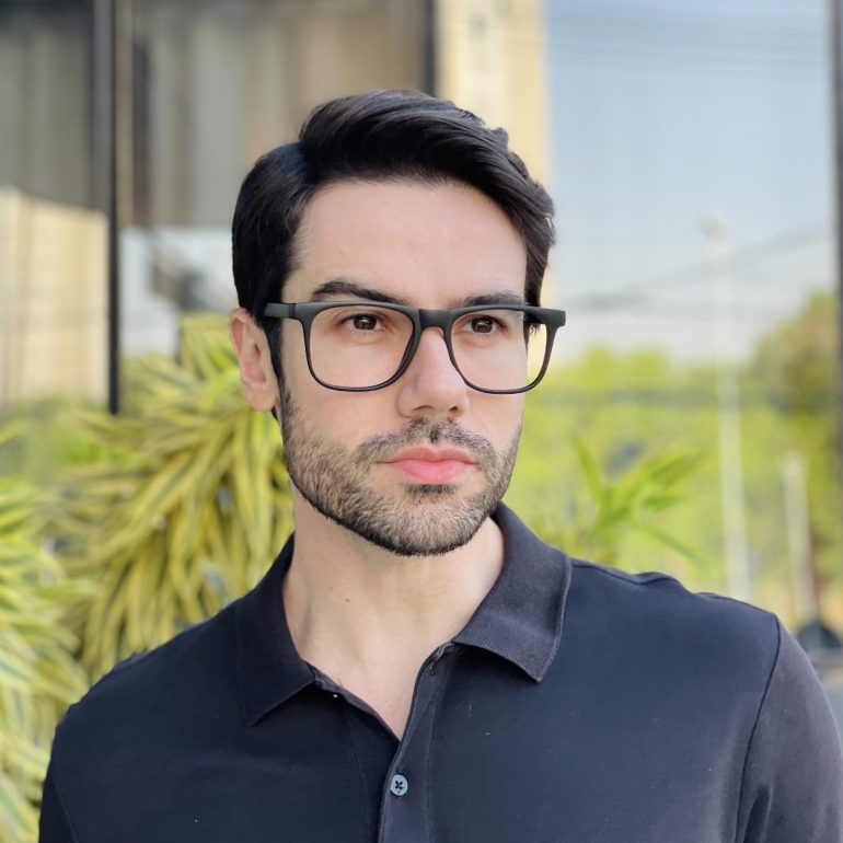 safine com br oculos de grau masculino quadrado preto fosco apolo 8