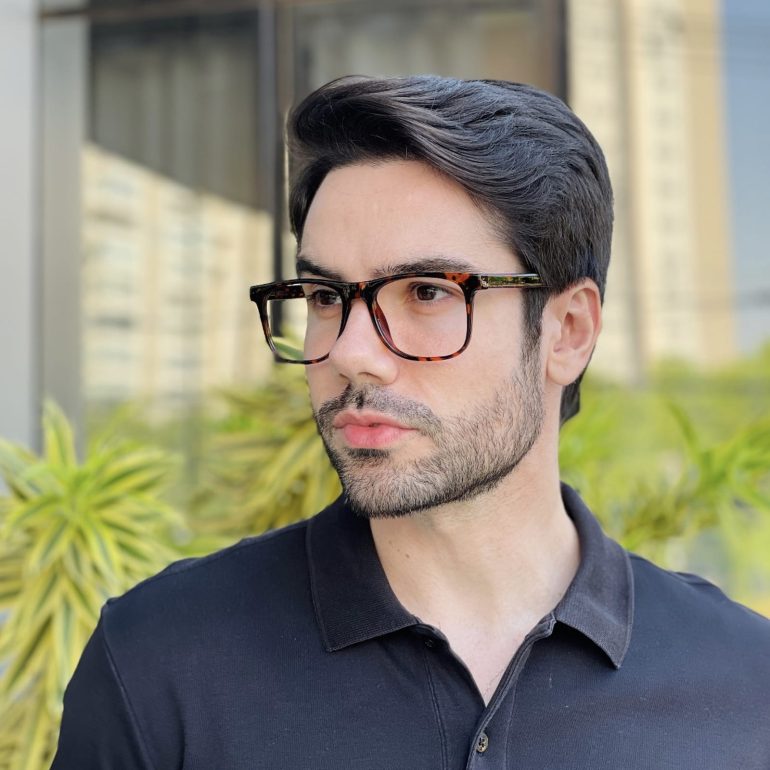 safine com br oculos de grau masculino quadrado tartaruga apolo 1