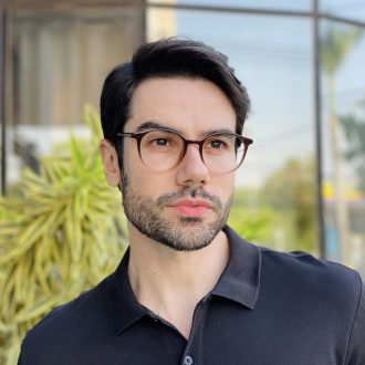 safine com br oculos de grau masculino redondo marrom degrade xavier 3