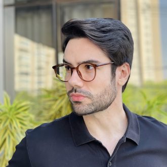 safine com br oculos de grau masculino redondo marrom xavier 1