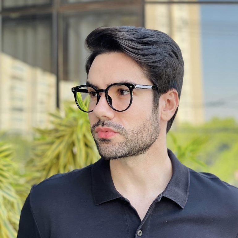 safine com br oculos de grau masculino redondo preto felippe 2