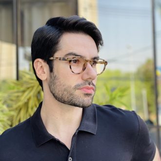 safine com br oculos de grau masculino redondo rajado gael 2 0