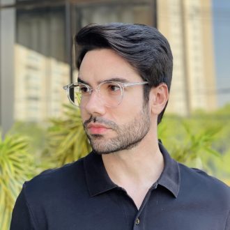 safine com br oculos de grau masculino redondo transparente xavier 1