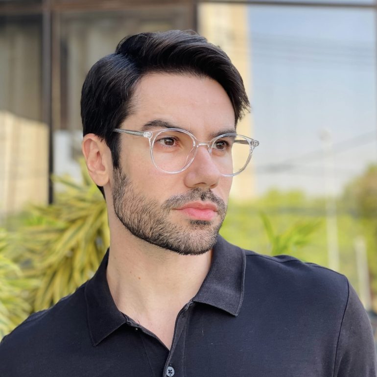 safine com br oculos de grau masculino redondo transparente xavier