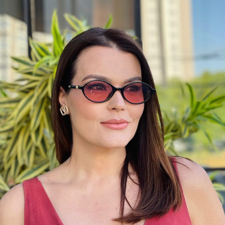 safine com br oculos de sol feminino oval preto e vermelho mia 2 0 1