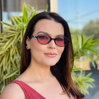 safine com br oculos de sol feminino oval preto e vermelho mia 2 0